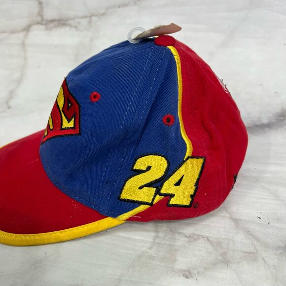 Vintage Jeff Gordon Superman Nascar Chase Authentics Hat Strapback New - Picture 3 of 7